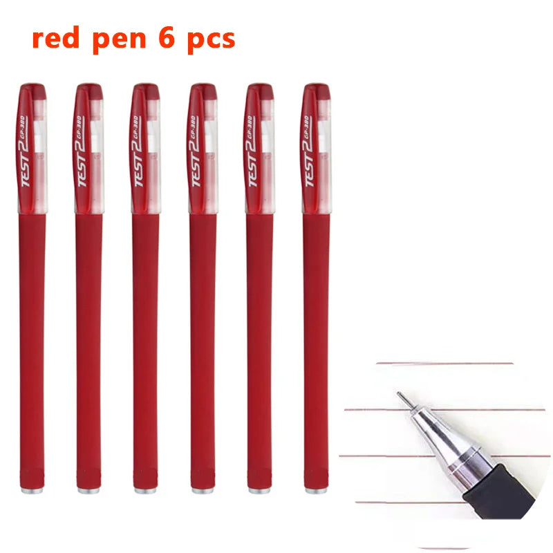 Gel Pens & Ballpoint Pens Set (Black, Red & Blue) – 130 mm Universal Refills