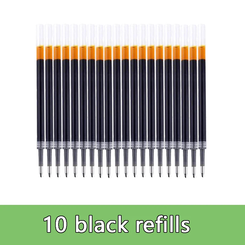 Gel Pens & Ballpoint Pens Set (Black, Red & Blue) – 130 mm Universal Refills