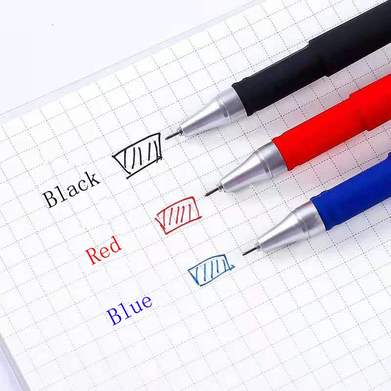 Gel Pens & Ballpoint Pens Set (Black, Red & Blue) – 130 mm Universal Refills