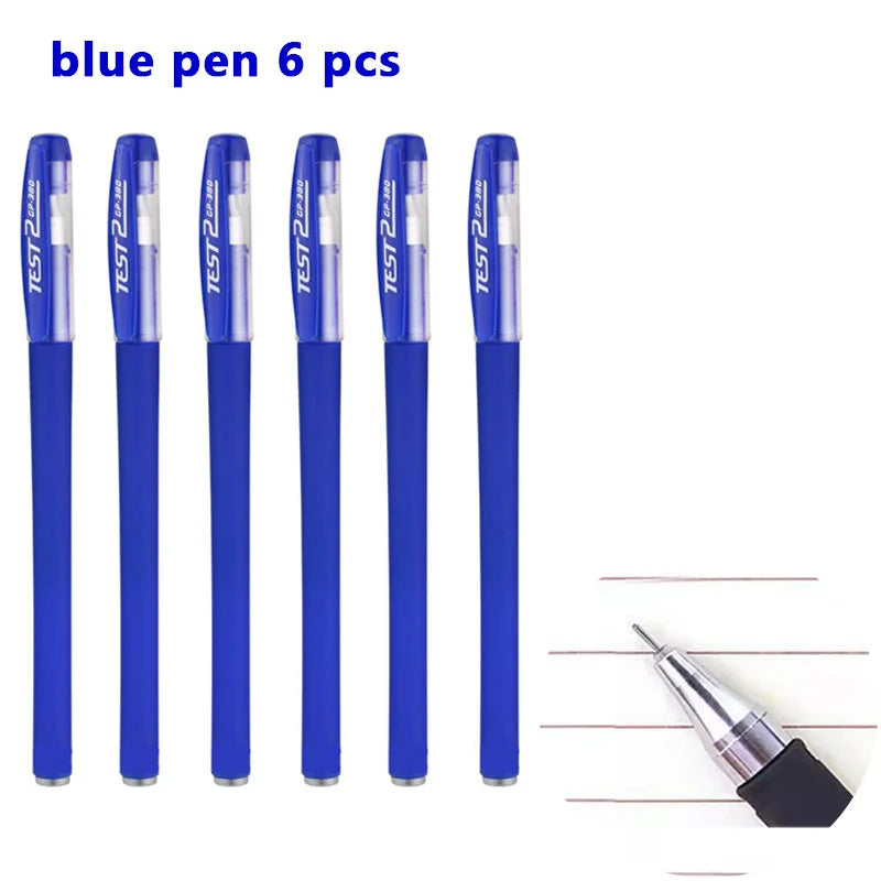Gel Pens & Ballpoint Pens Set (Black, Red & Blue) – 130 mm Universal Refills